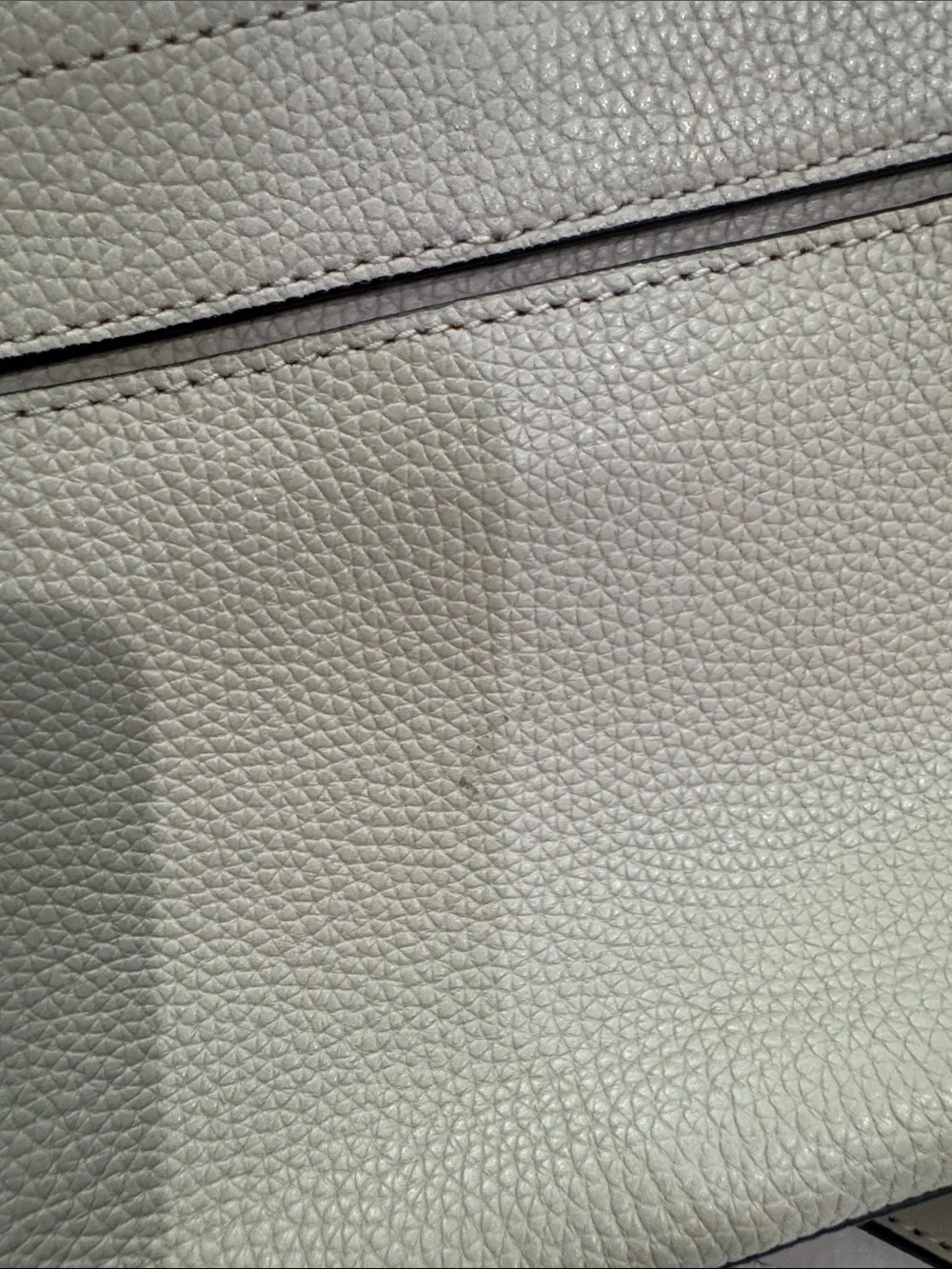 Michael Kors Cream Leather Top-Handle Satchel with Rose Gold Floral Studs